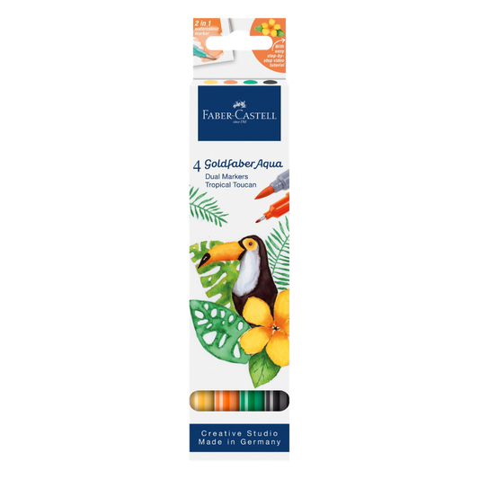 Goldfaber Aqua Dual Tip Watercolor Markers – Toucan – 4 Count