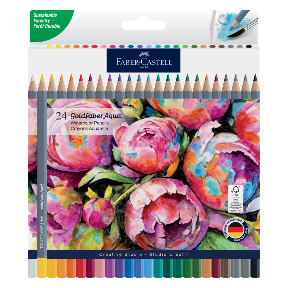 Goldfaber Aqua Watercolor Pencils – Box of 24