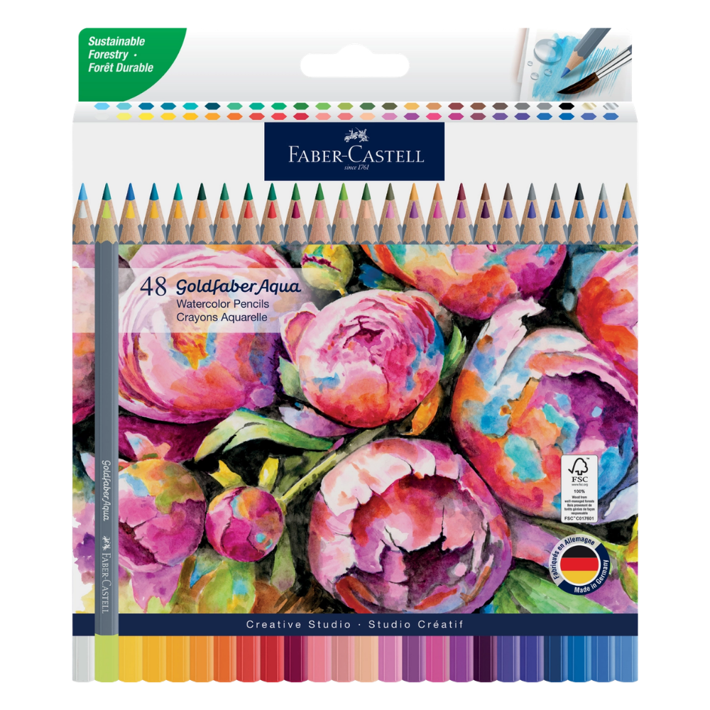 Goldfaber Aqua Watercolor Pencils – Box of 48