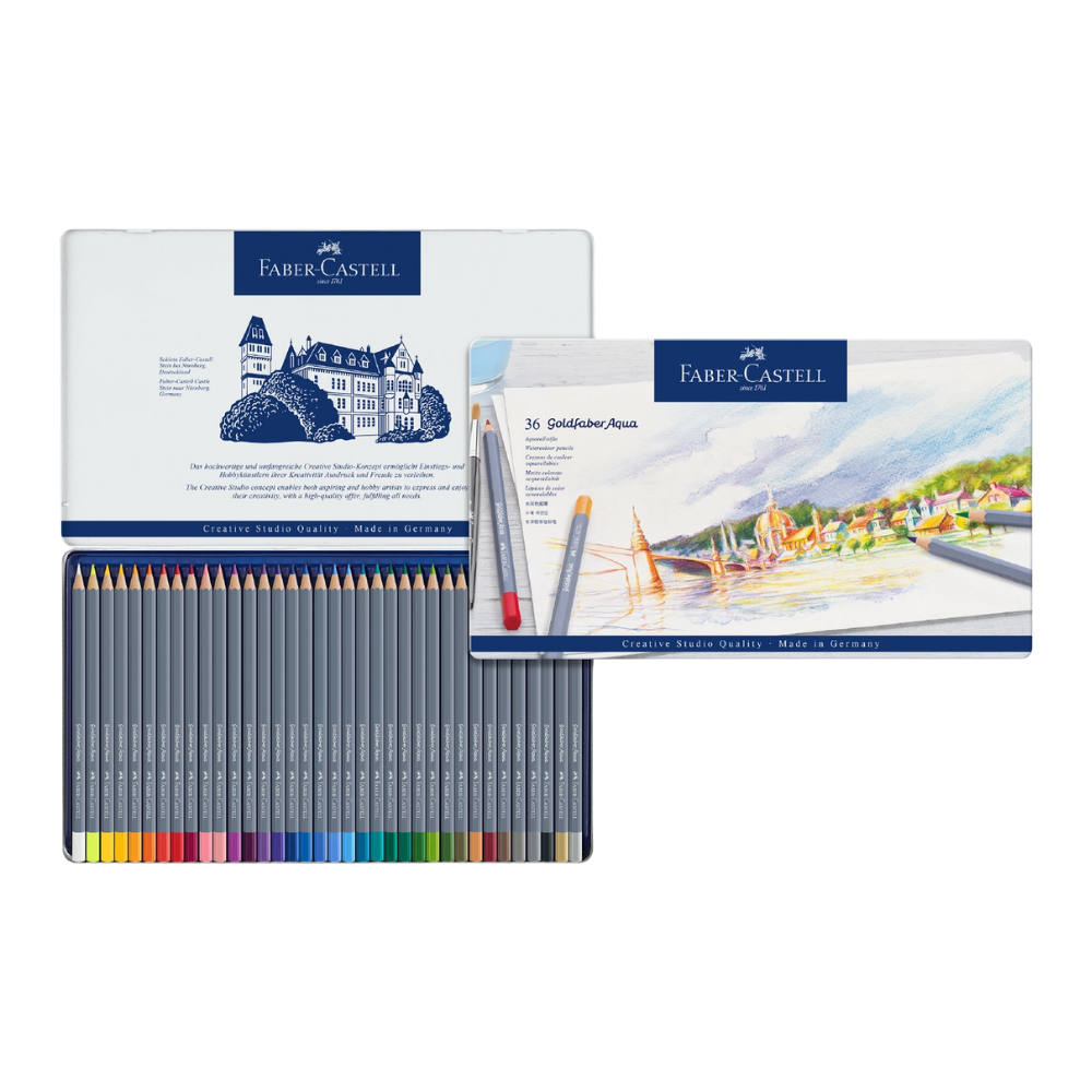 Goldfaber Aqua Watercolor Pencils – Tin of 36