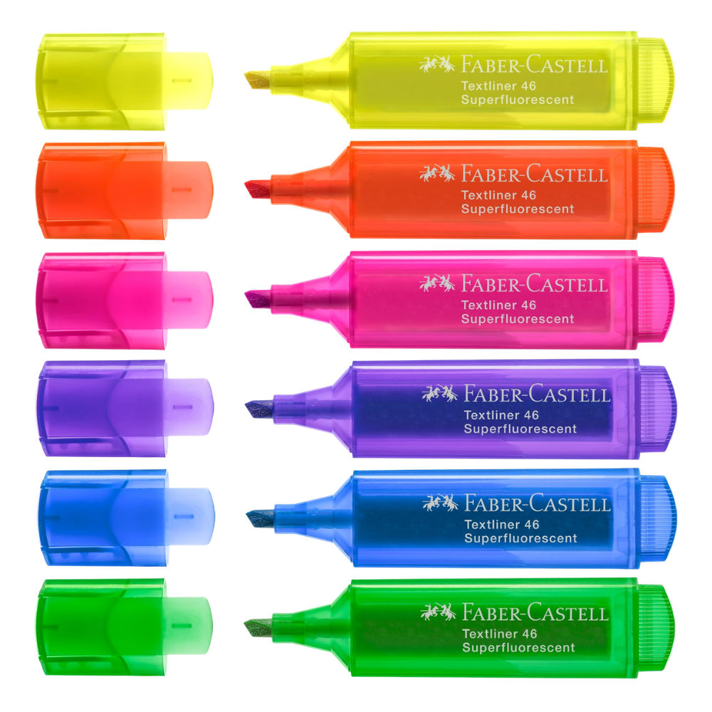 Highlighters – Neon Colors – Wallet of 6