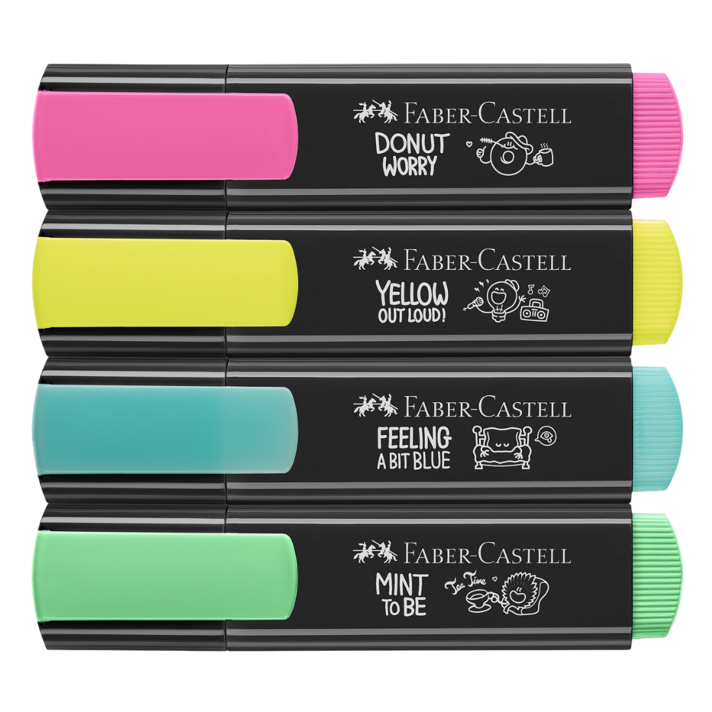 Highlighters – Neon Graffiti – Wallet of 4