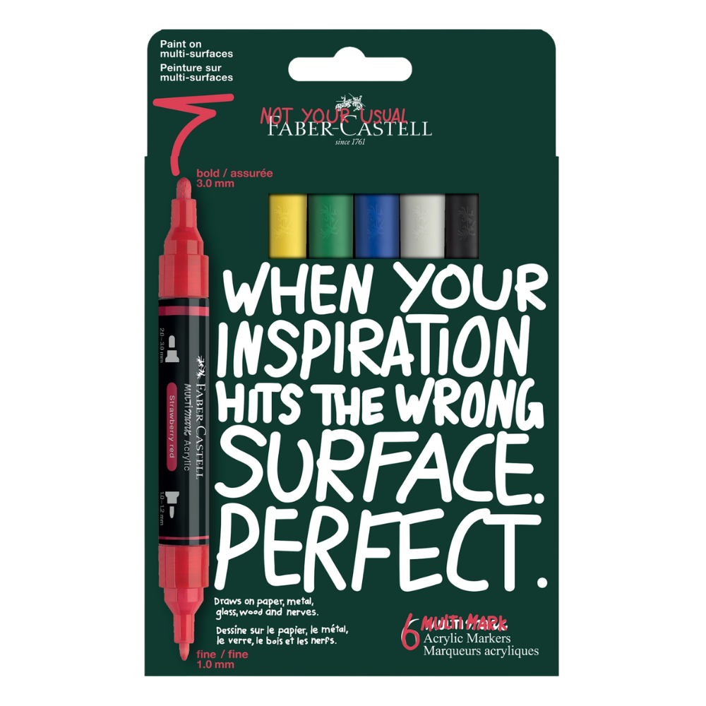 Multimark Acrylic Paint Markers – Primary Colors – 6 Count
