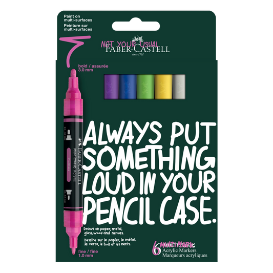 Multimark Acrylic Paint Markers – Vibrant Colors – 6 Count
