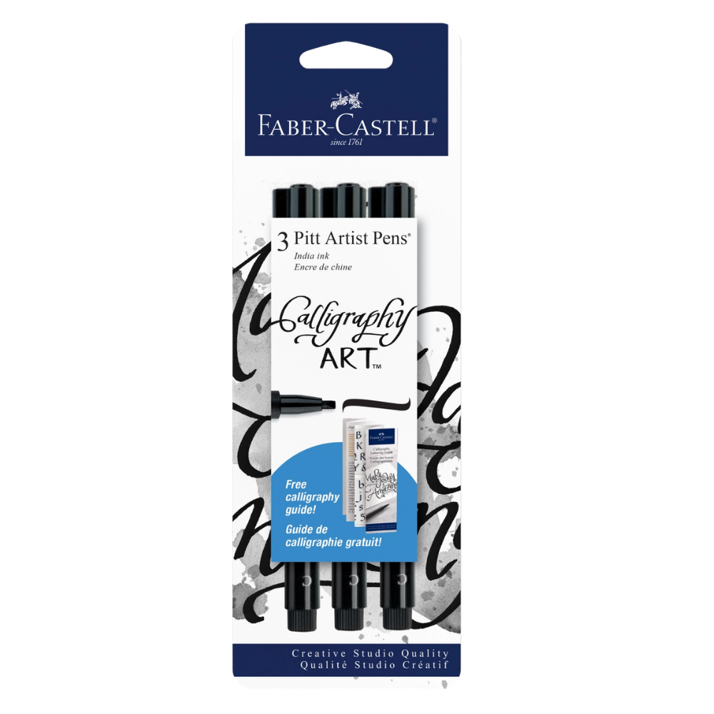 Pitt Artist Pen – Black Calligraphy Markers – Set of 3