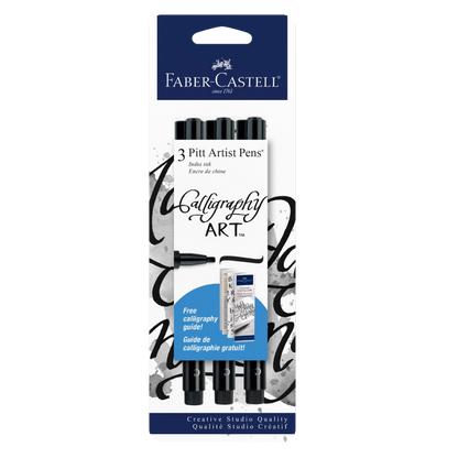 Pitt Artist Pen – Black Calligraphy Markers – Set of 3