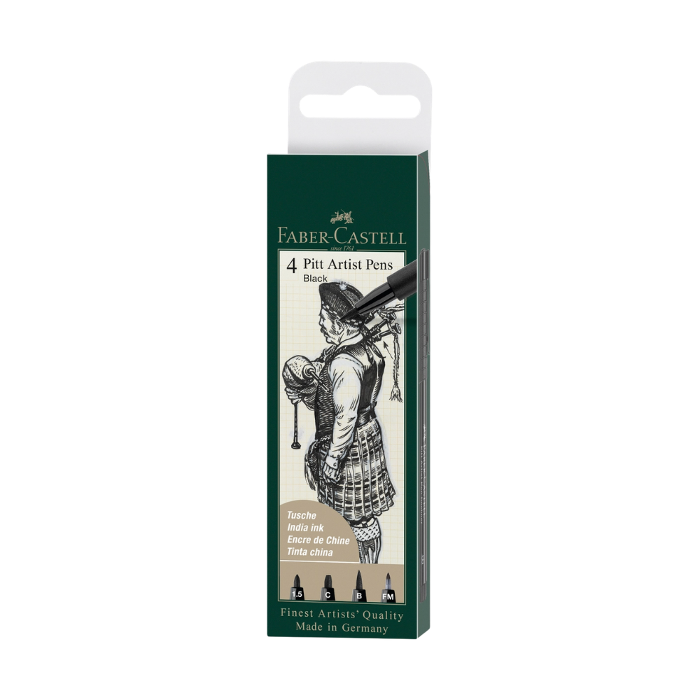 Pitt Artist Pen – #199 Black – 4 Tip Options