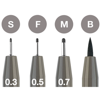 Pitt Artist Pen – #273 Warm Grey IV – Assorted Tip Sizes