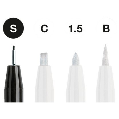 Pitt Artist Pen – Black & White – Wallet of 4