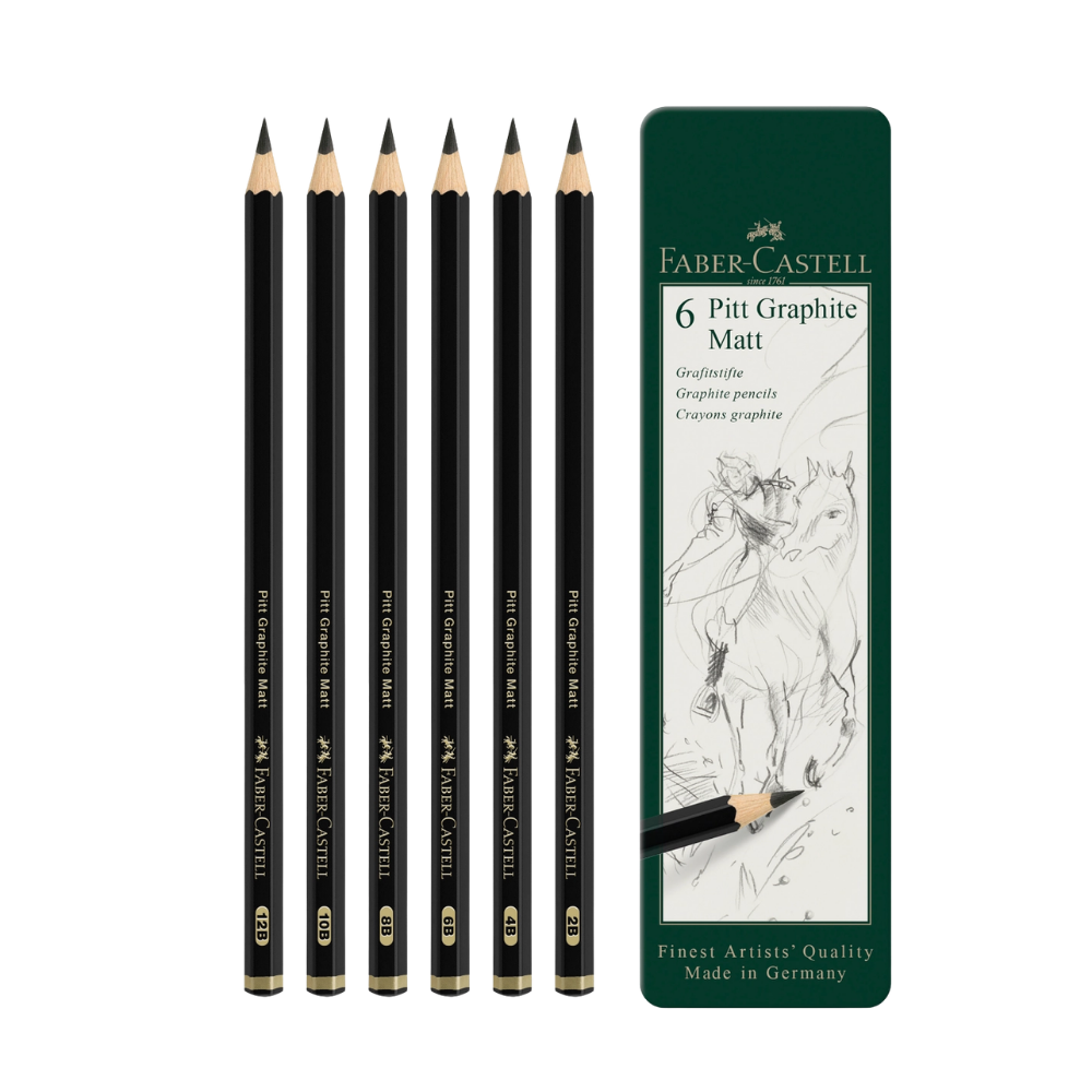 Pitt Graphite Matte Pencils – Tin of 6