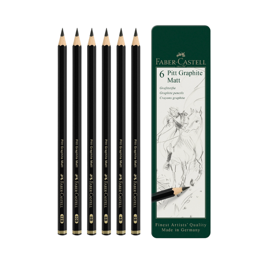 Pitt Graphite Matte Pencils – Tin of 6