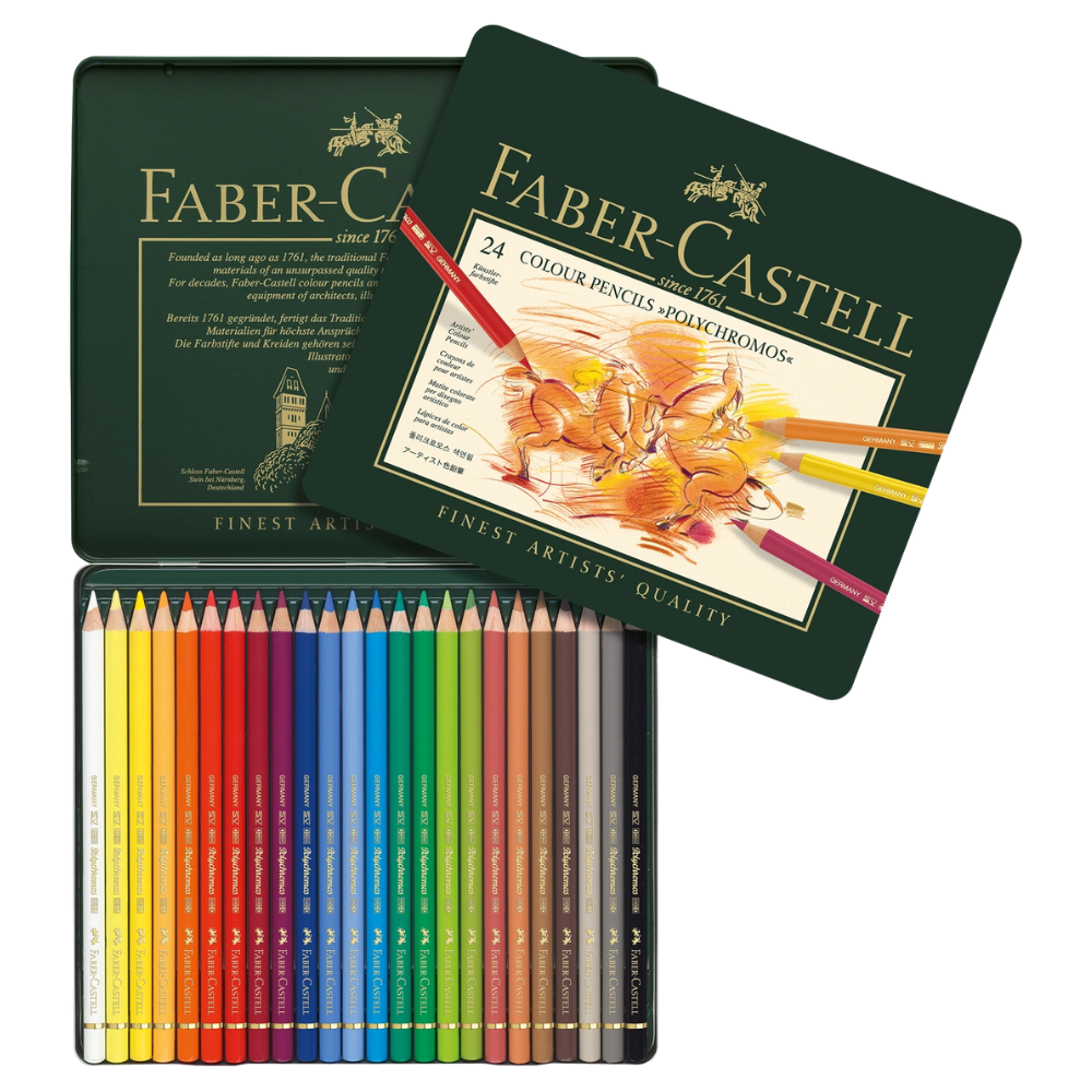 Polychromos Artists' Color Pencils – Tin of 24