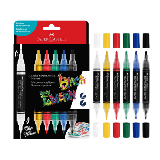 Shake & Paint Acrylic Markers – Classic Colors – 6 Count