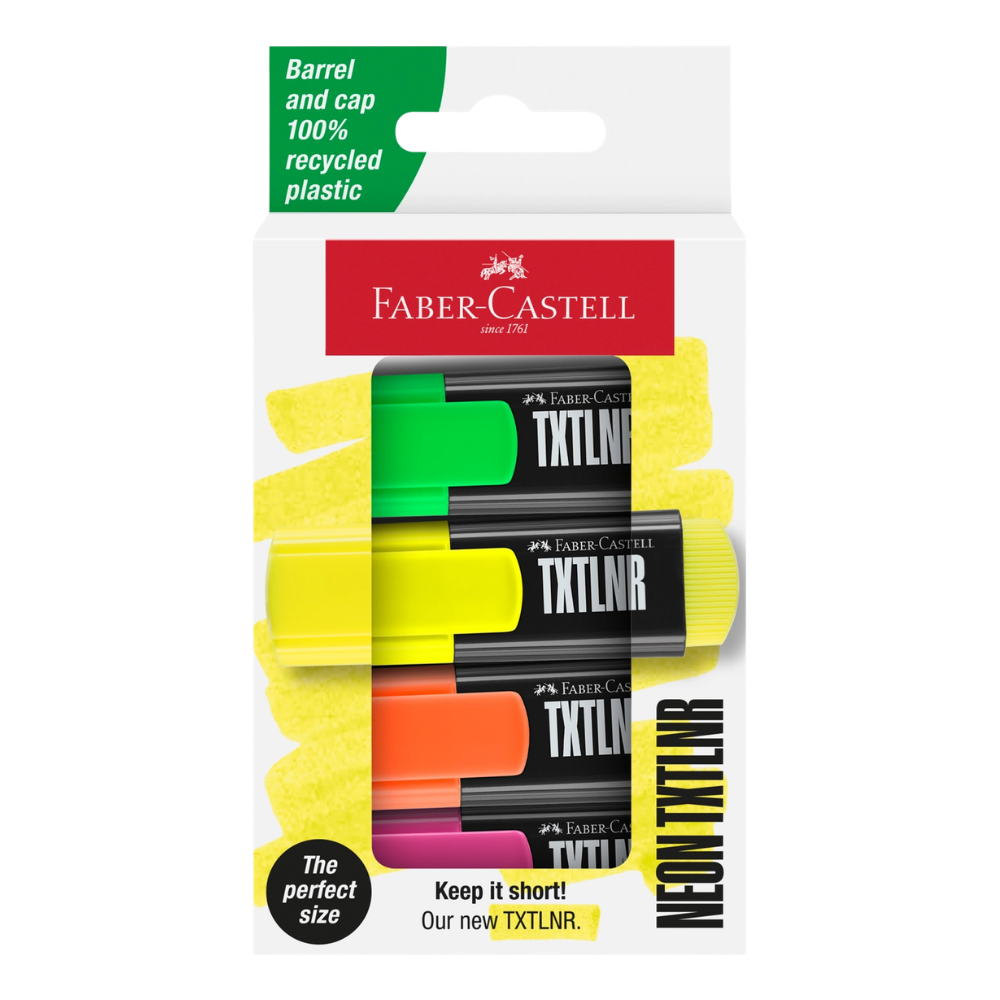 Textliner Mini Highlighters – Neon – 4 Pack