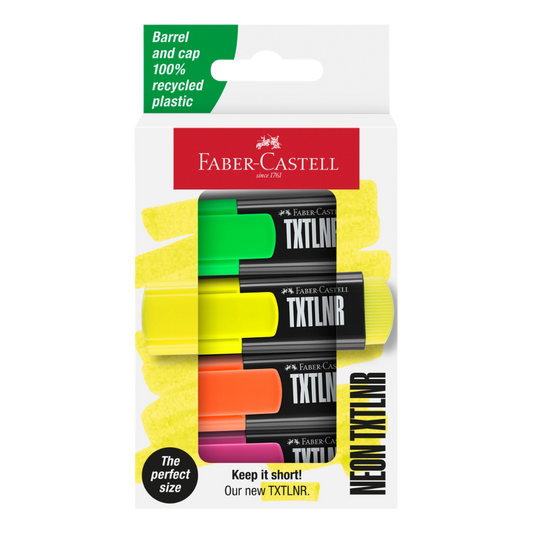 Textliner Mini Highlighters – Neon – 4 Pack