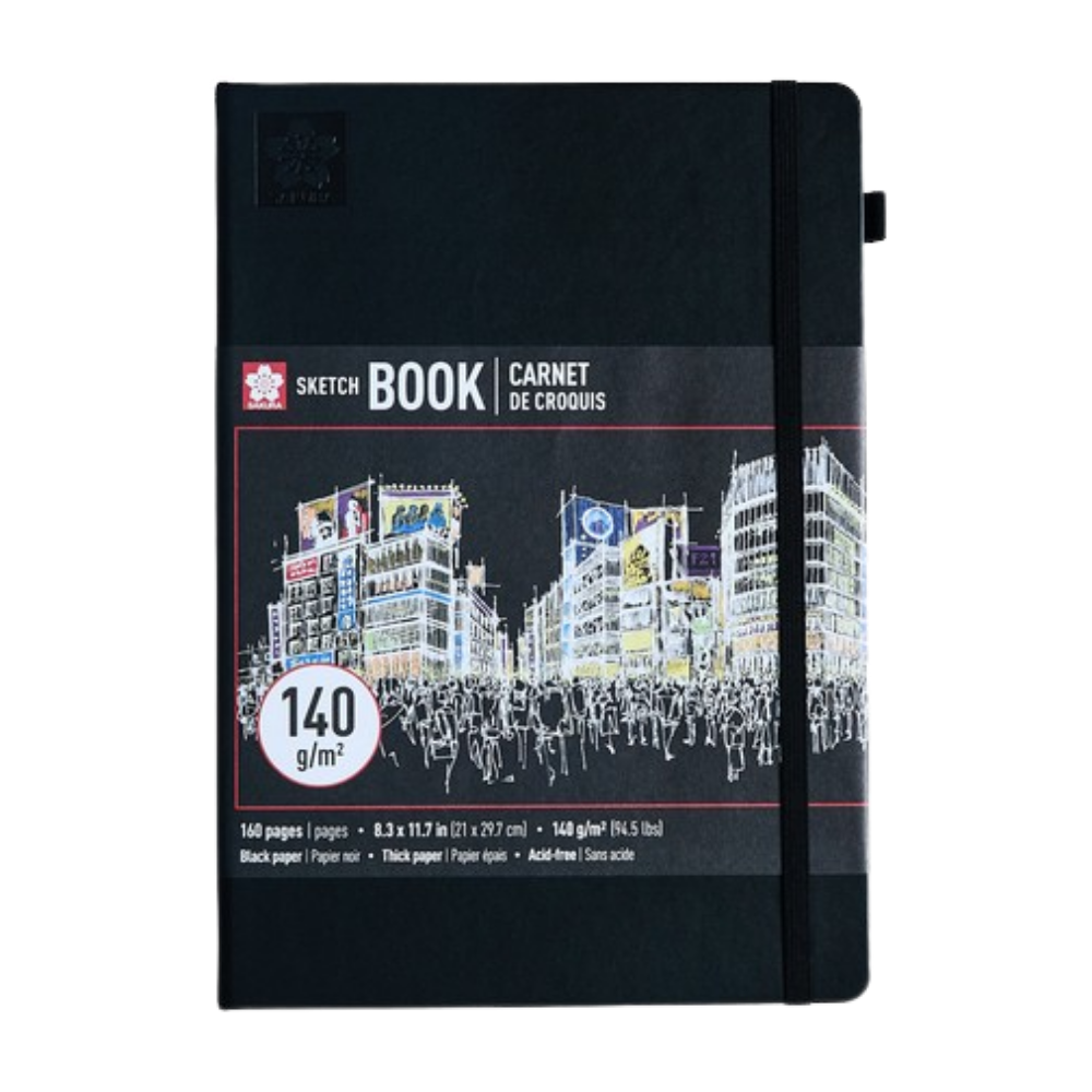 Sakura Sketchbook – A4 Black Paper