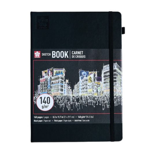 Sakura Sketchbook – A4 Black Paper