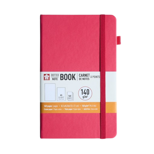 Sakura Dotted Notebook – A5 Red Plum Blossom