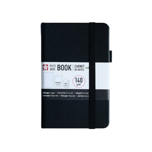 Sakura Ruled Pocket Notebook – Black