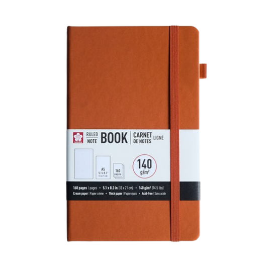 Sakura Ruled Notebook – A5 Amber