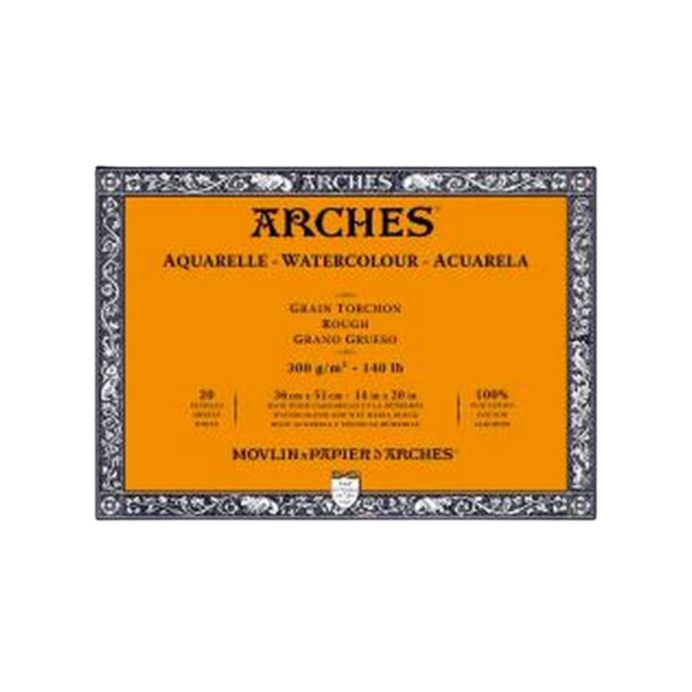 Arches Watercolor Rough Block - Natural White – 140lbs