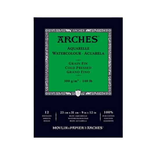 Arches Watercolor Cold Press Pad - Natural White – 140lbs