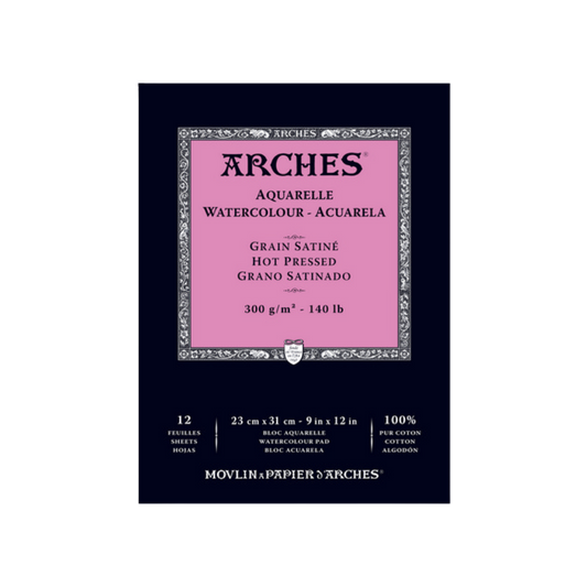 Arches Watercolor Hot Press Pad - Natural White – 140lbs
