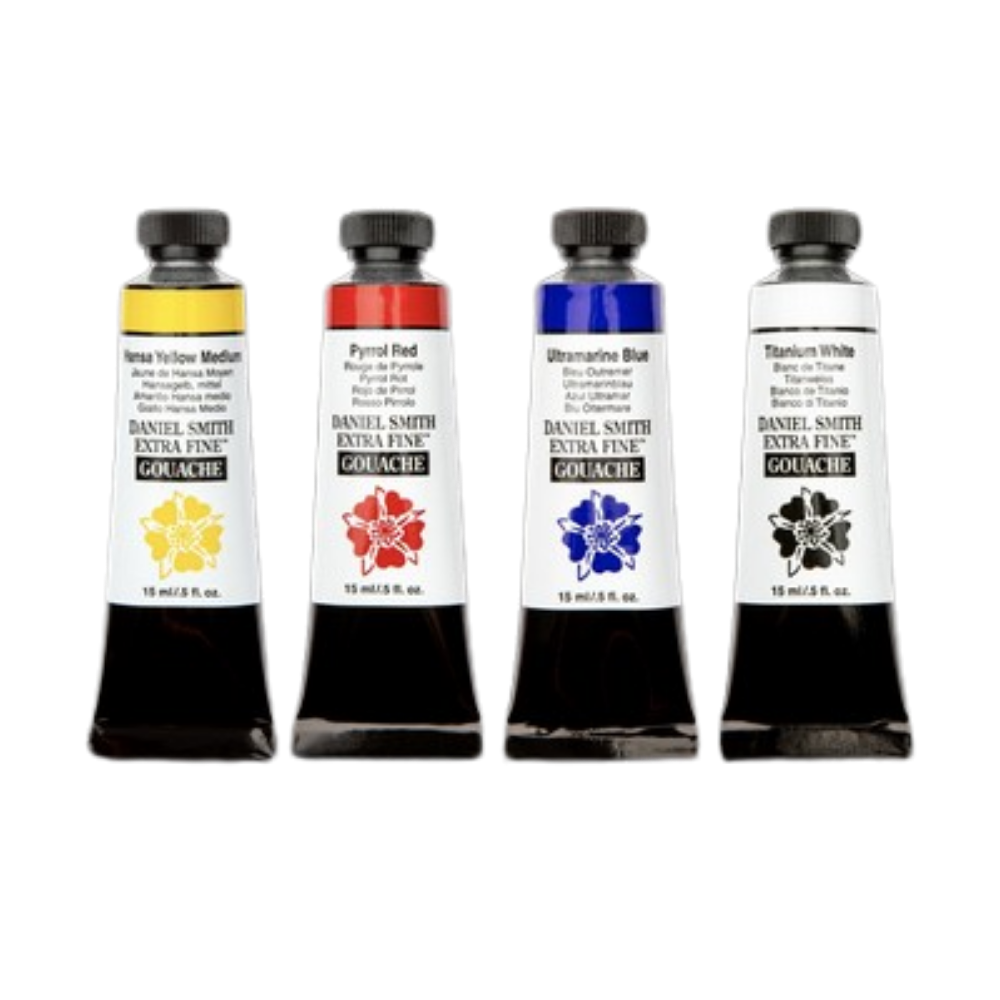 Daniel Smith Gouache Primary Mixing Set – 4 × 15 ml Tubes