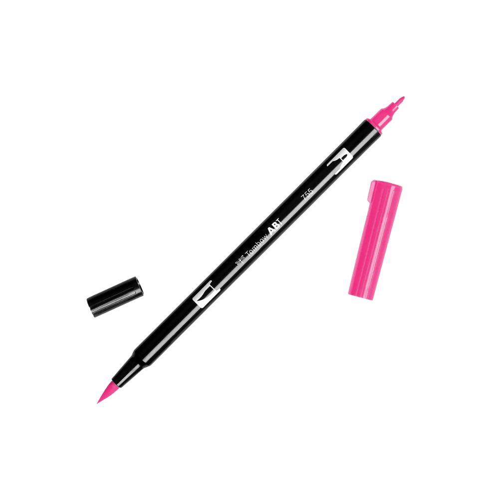 Dual Brush Pen Art Markers - 755 Rubine Red