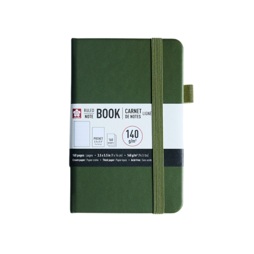 Sakura Ruled Pocket Notebook – Pine Needle (3.5" × 5.5")