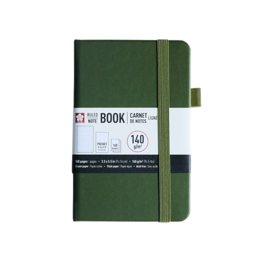 Sakura Ruled Pocket Notebook – Pine Needle (3.5" × 5.5")