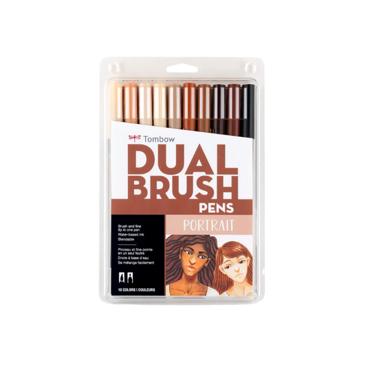 Dual Brush Pen Art Markers: Portrait- 10-Pack