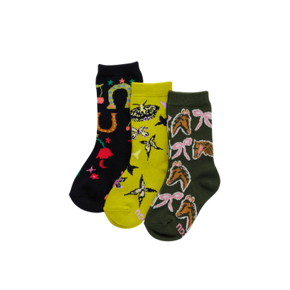 Kids Crew Socks - Set of 3