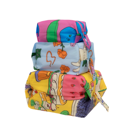 3D Zip Pouch Set