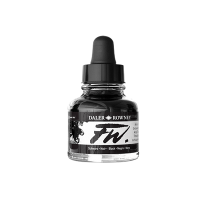 FW Liquid Acrylic Ink 1oz - Black (India)