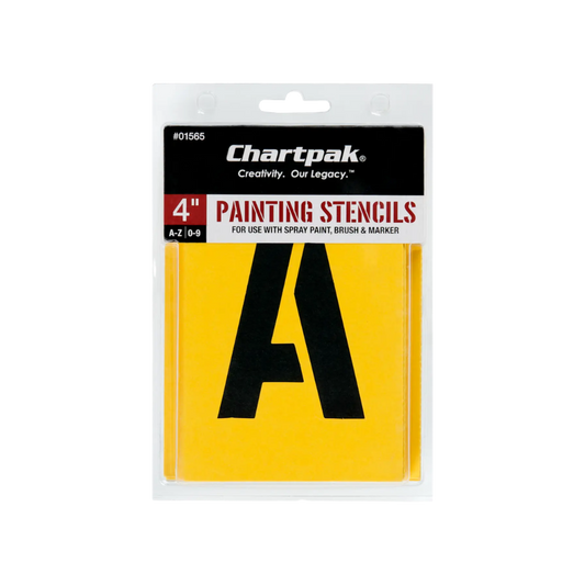 4" Gothic Painting Stencils - Capital Letters & Numbers