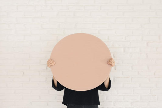 Round Glass Magnetic Dry Erase Board 25"