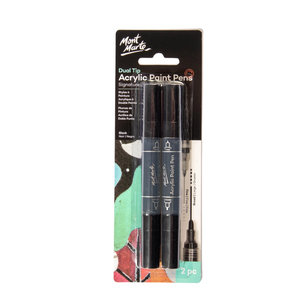 Dual Tip Acrylic Paint Pens – Signature – 2 Pack