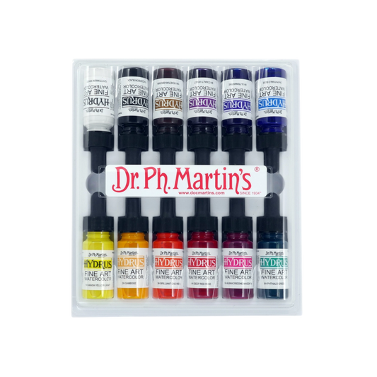 Dr. Ph. Martin's Hydrus Fine Art Watercolor Set –– 12 Bottles