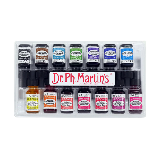 Dr. Ph. Martin's Radiant Concentrated Water Color Set – 14 Bottles