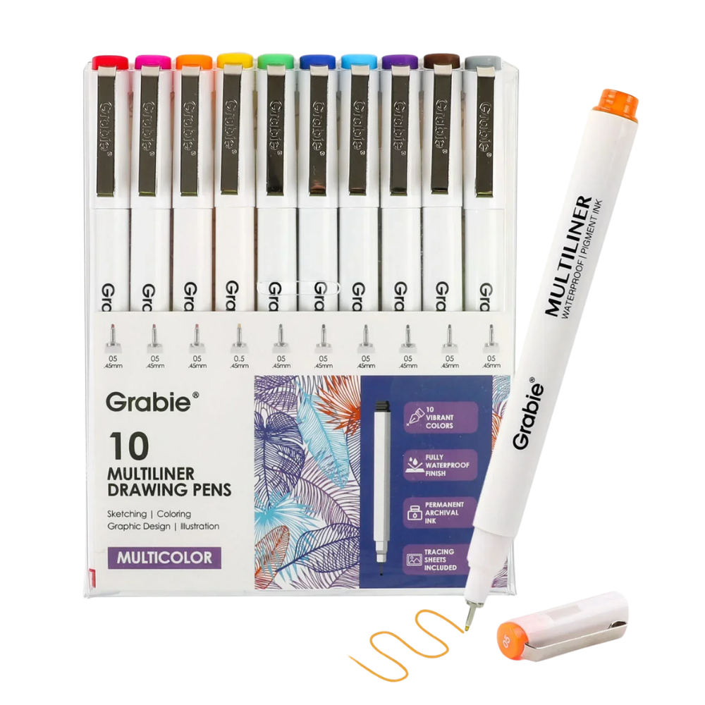 Waterproof Multiliner Drawing Pen Set