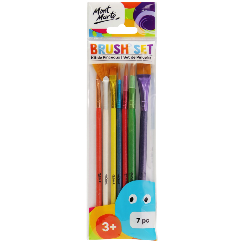 Kids Paint Brush Set – 7 Piece