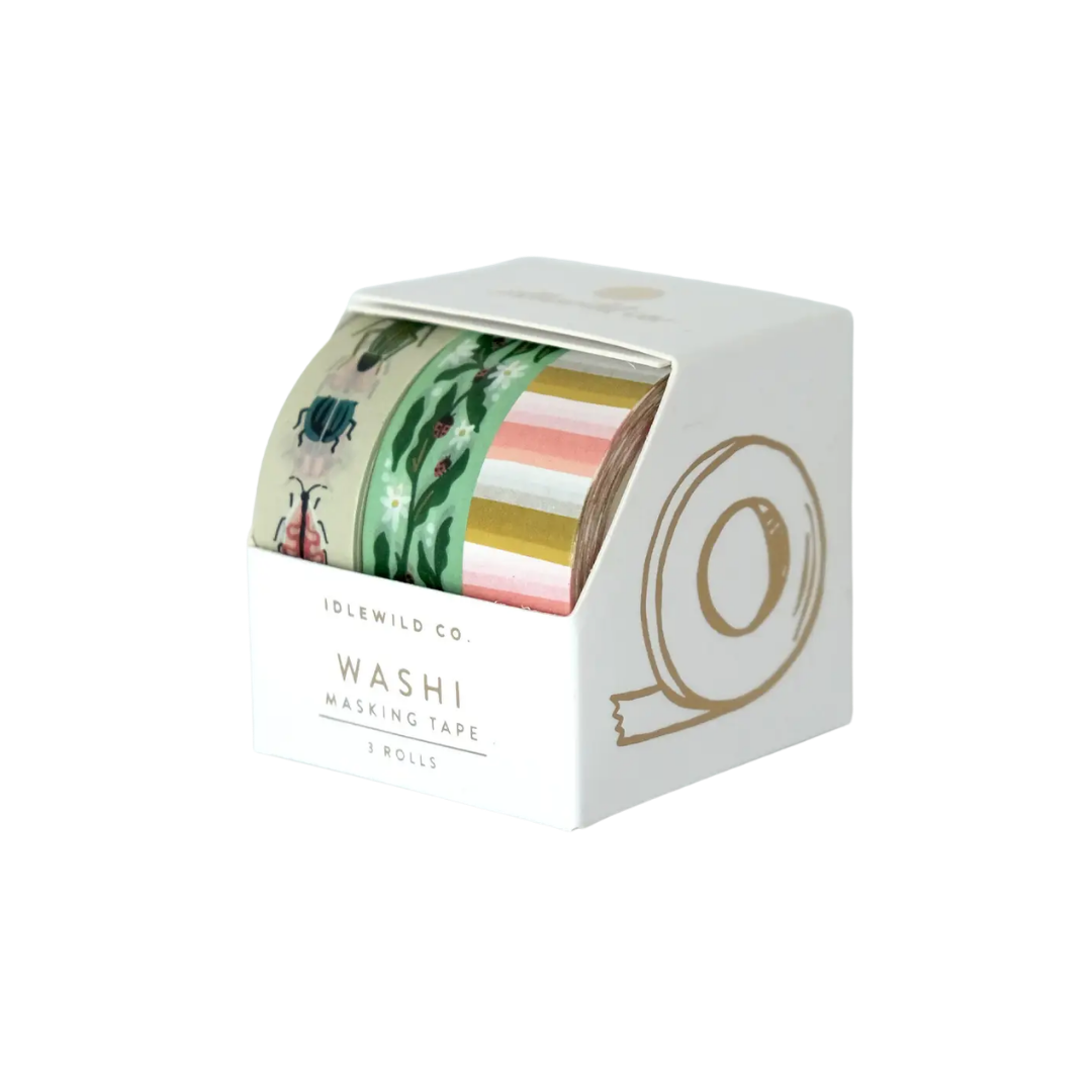 Washi Tape, Set of 3 | Entomologist Garden