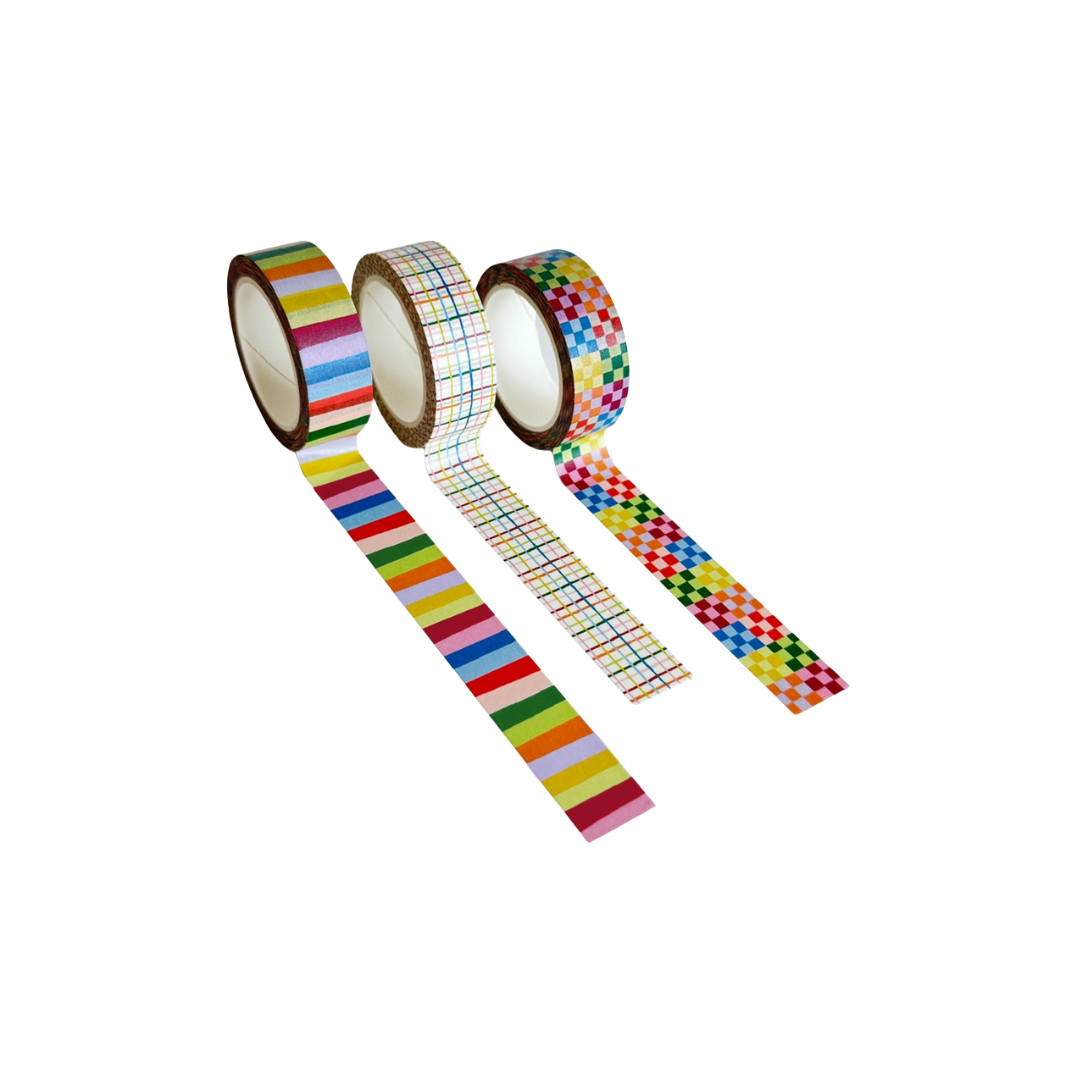 Washi Tape, Set of 3 | Rainbow