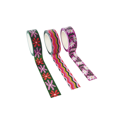 Washi Tape, Set of 3 | Wavy Daisy