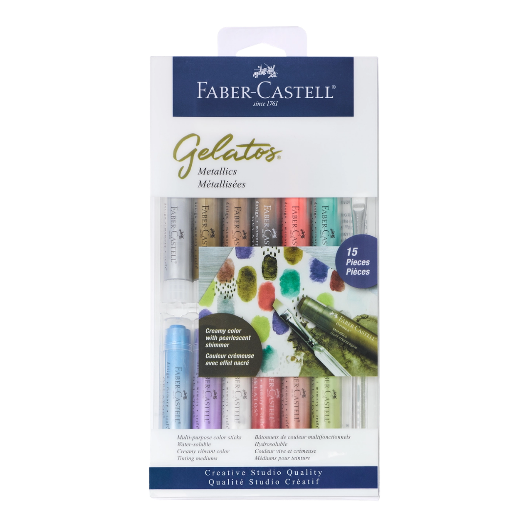 Gelatos Pigment Art Sticks – Metallics 15-Piece Set