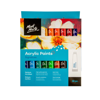Mont Marte Acrylic Paints Signature – 18 Piece Set