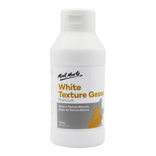 Mont Marte White Texture Gesso Premium – 250 ml (8.5 oz)