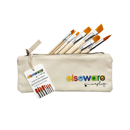 Paintbrush Set – 8 Assorted Brushes with Canvas Bag