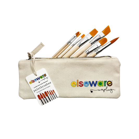 Paintbrush Set – 8 Assorted Brushes with Canvas Bag